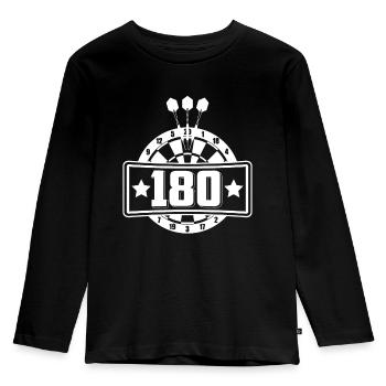 Darten Darting Dart Darter Shirt Geschenk - Kinder Premium Bio Langarmshirt - Schwarz - Vorne - AI Model Kid Male (0cm)