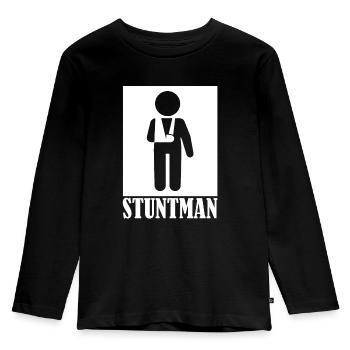 Stuntman arm fracture broken bone - Kids' Premium Longsleeve Shirt - black - Front - AI Model Kid Male (0cm)