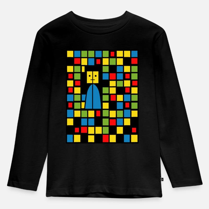Game Over Retro Design - Kinder Premium Bio Langarmshirt - Schwarz