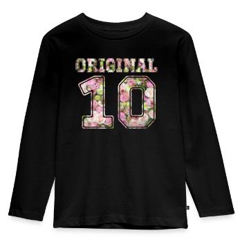 10 d'origine - T-shirt manches longues Premium Enfant - noir - Devant - AI Model Kid Male (0cm)