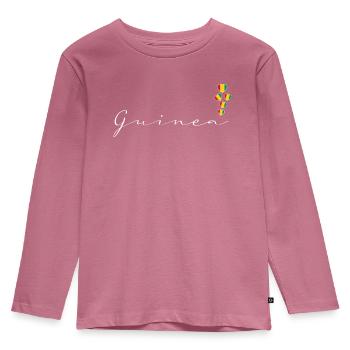 Guinée - T-shirt manches longues Premium Enfant - mauve - Devant - AI Model Kid Female (0cm)