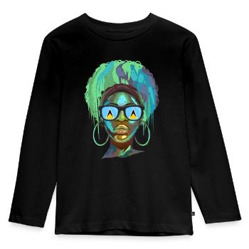 St. Lucia - Kinder Premium Bio Langarmshirt - Schwarz - Vorne - AI Model Kid Male (0cm)