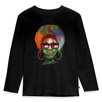 Sahara occidental - T-shirt manches longues Premium Enfant - noir - Devant - AI Model Kid Male (0cm)
