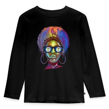 Belize - Kinder Premium Bio Langarmshirt - Schwarz - Vorne - AI Model Kid Male (0cm)