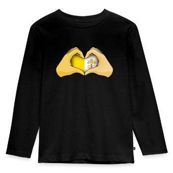 Vatican - T-shirt manches longues Premium Enfant - noir - Devant - AI Model Kid Male (0cm)