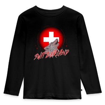 Suisse - T-shirt manches longues Premium Enfant - noir - Devant - AI Model Kid Male (0cm)
