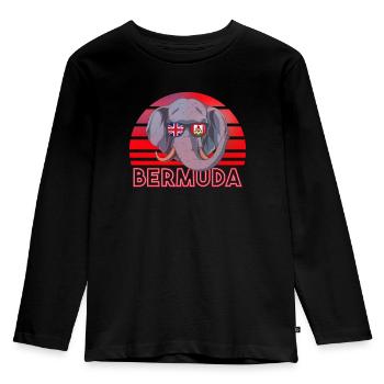 Bermuda - Kinder Premium Bio Langarmshirt - Schwarz - Vorne - AI Model Kid Male (0cm)