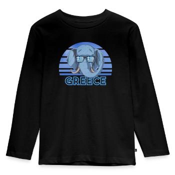Grèce - T-shirt manches longues Premium Enfant - noir - Devant - AI Model Kid Male (0cm)