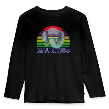 Mauritanie - T-shirt manches longues Premium Enfant - noir - Devant - AI Model Kid Male (0cm)