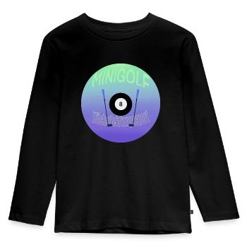 Miniature golf - Kids' Premium Longsleeve Shirt - black - Front - AI Model Kid Male (0cm)
