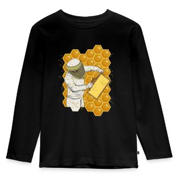 Beekeeper beekeeping bee - Kids' Premium Longsleeve Shirt - black - Front - AI Model Kid Male (0cm)