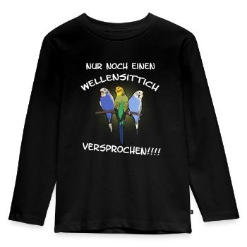 Budgie promised - Kids' Premium Longsleeve Shirt - black - Front - AI Model Kid Male (0cm)