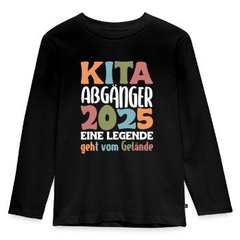 Daycare graduate: 2025 a legend leaves the site - Kids' Premium Longsleeve Shirt - black - Front - AI Model Kid Male (0cm)