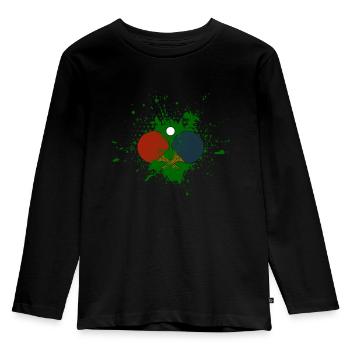 Ping-pong - T-shirt manches longues Premium Enfant - noir - Devant - AI Model Kid Male (0cm)