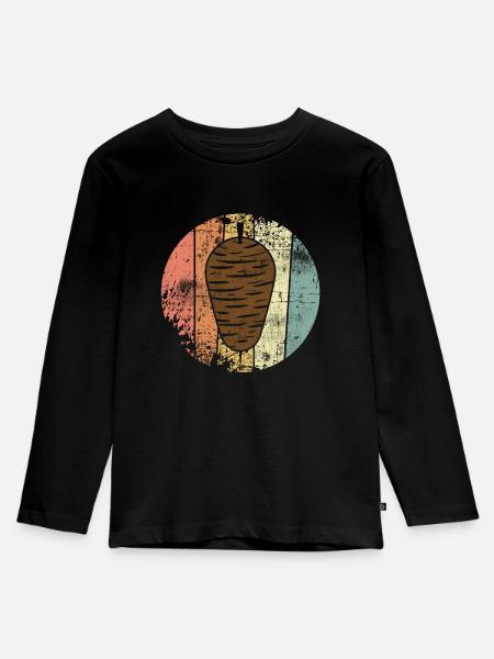 Döner - Kinder Premium Bio Langarmshirt - Schwarz