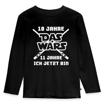 11 Jahre Geburtstag Kind Geschenk Shirt - Kinder Premium Bio Langarmshirt - Schwarz - Vorne - AI Model Kid Male (0cm)