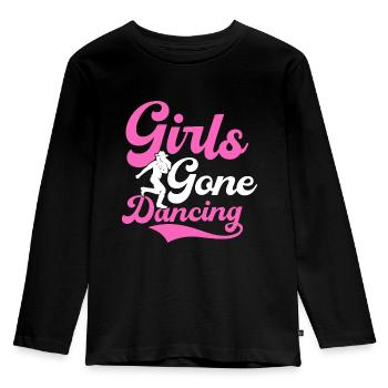 Girls Gone Dancing Linedancing Woman - Kinder Premium Bio Langarmshirt - Schwarz - Vorne - AI Model Kid Male (0cm)