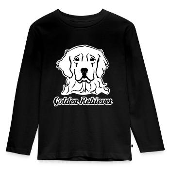 Golden Retriever - Kids' Premium Longsleeve Shirt - black - Front - AI Model Kid Male (0cm)