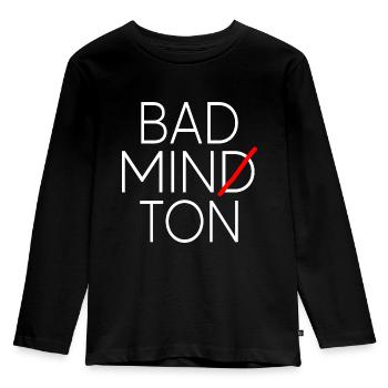 badminton badminton badminton badminton - Maglia a maniche lunghe ecologica premium per bambini - nero - Fronte - AI Model Kid Male (0cm)