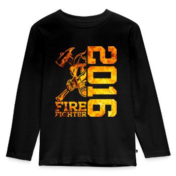10E ANNIVERSAIRE DE LA BRIGADE DES POMPIERS 2016 - T-shirt manches longues Premium Enfant - noir - Devant - AI Model Kid Male (0cm)