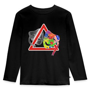 ATTENTION mood swings - Kids' Premium Longsleeve Shirt - black - Front - AI Model Kid Male (0cm)