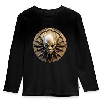 ALIEN - Kids' Premium Longsleeve Shirt - black - Front - AI Model Kid Male (0cm)