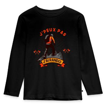 J'peux pas j'ai rando - T-shirt manches longues Premium Enfant - noir - Devant - AI Model Kid Male (0cm)