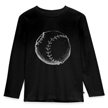 Baseball - Kinder Premium Bio Langarmshirt - Schwarz - Vorne - AI Model Kid Male (0cm)