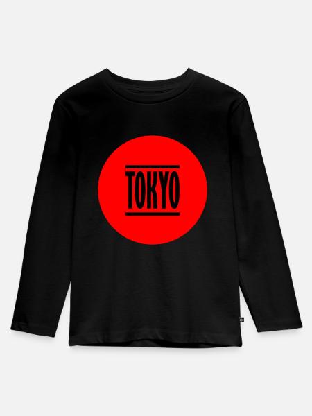TOKYO - Kinder Premium Bio Langarmshirt - Schwarz