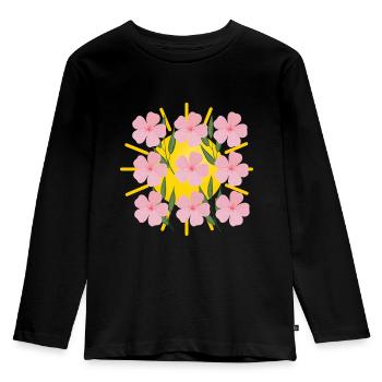 Fleurs au soleil - T-shirt manches longues Premium Enfant - noir - Devant - AI Model Kid Male (0cm)
