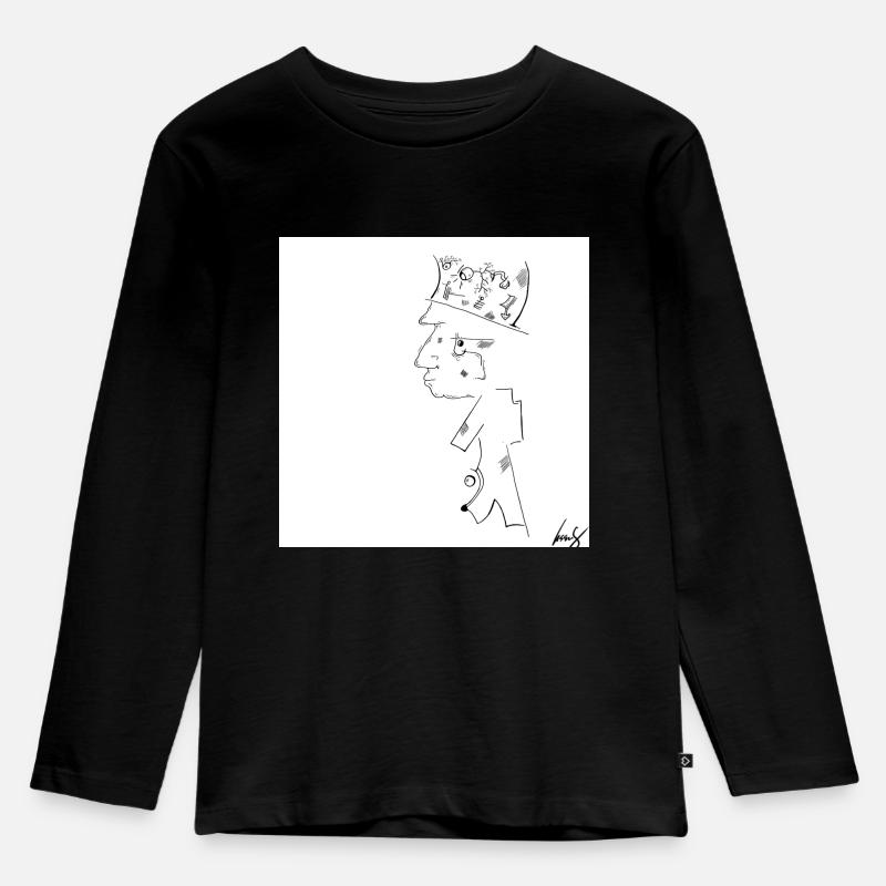 Walking First - Kinder Premium Bio Langarmshirt - Schwarz