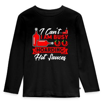 Sammeln Soßen Sammlung Geschenk - Kinder Premium Bio Langarmshirt - Schwarz - Vorne - AI Model Kid Male (0cm)