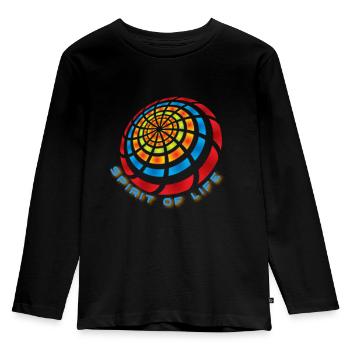 Spirit of Life - Kinder Premium Bio Langarmshirt - Schwarz - Vorne - AI Model Kid Male (0cm)