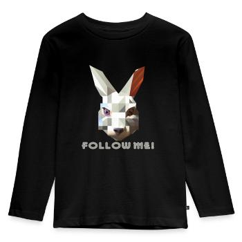 White Rabbit - Kids' Premium Longsleeve Shirt - black - Front - AI Model Kid Male (0cm)