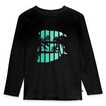 Sunset - Kids' Premium Longsleeve Shirt - black - Front - AI Model Kid Male (0cm)