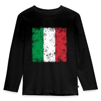 Italie - T-shirt manches longues Premium Enfant - noir - Devant - AI Model Kid Male (0cm)