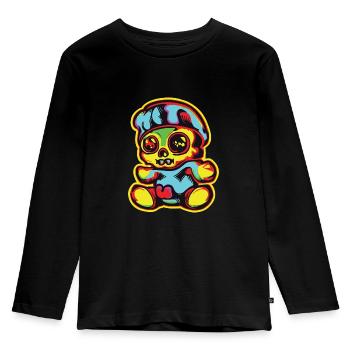 Horror Scary Bear Halloween Banshee Bea - Kids' Premium Longsleeve Shirt - black - Front - AI Model Kid Male (0cm)