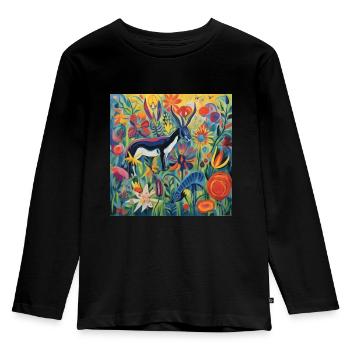 Rencontre enchanteresse - T-shirt manches longues Premium Enfant - noir - Devant - AI Model Kid Male (0cm)