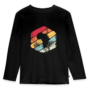 Afrika Vintage-Geschenk - Kinder Premium Bio Langarmshirt - Schwarz - Vorne - AI Model Kid Male (0cm)
