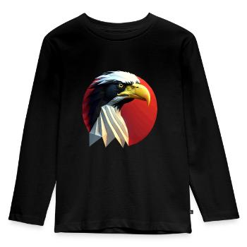 Eagle #2 - Kids' Premium Longsleeve Shirt - black - Front - AI Model Kid Male (0cm)