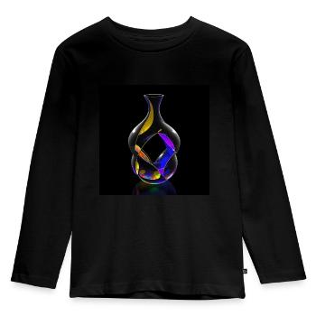 Kleinsche Flasche -03- - Kinder Premium Bio Langarmshirt - Schwarz - Vorne - AI Model Kid Male (0cm)