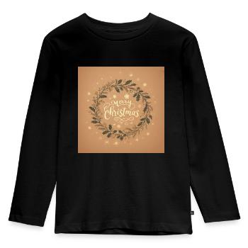 Se marier à Noël - T-shirt manches longues Premium Enfant - noir - Devant - AI Model Kid Male (0cm)