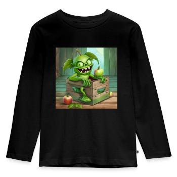 Lutin - T-shirt manches longues Premium Enfant - noir - Devant - AI Model Kid Male (0cm)
