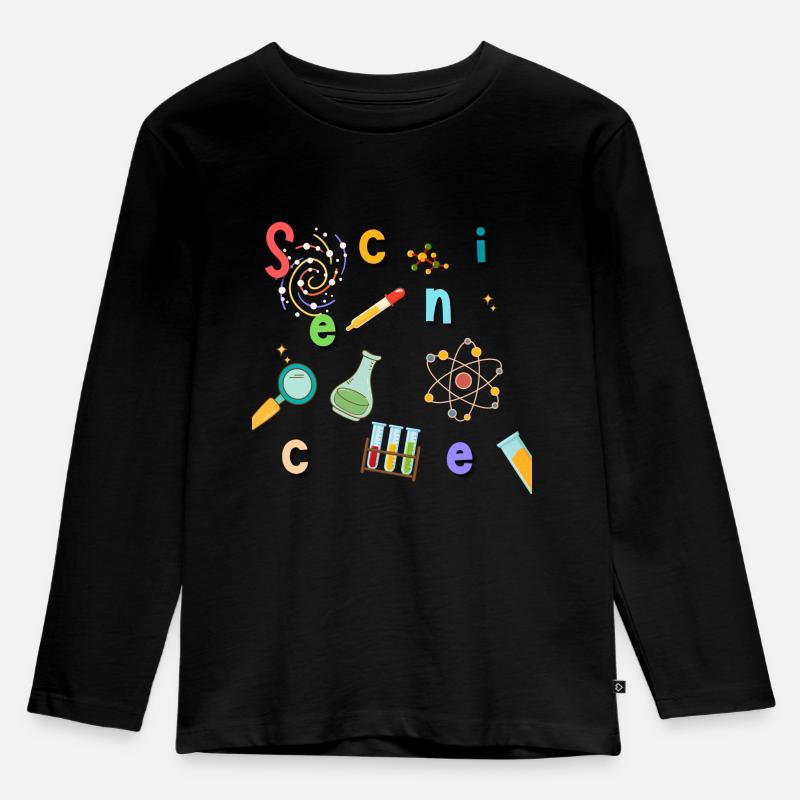 Bunte Wissenschaft - Kinder Premium Bio Langarmshirt - Schwarz