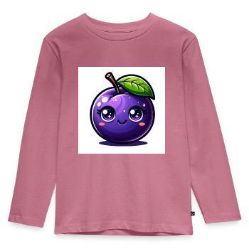 Plum purple - Kids' Premium Longsleeve Shirt - mauve - Front - AI Model Kid Female (0cm)