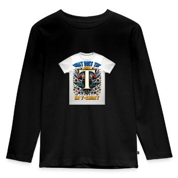 WHAT DOES THE T IN T SHIRT - T-shirt manches longues Premium Enfant - noir - Devant - AI Model Kid Male (0cm)