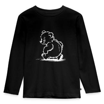 Bear, Cuddly Bear - Kids' Premium Longsleeve Shirt - black - Front - AI Model Kid Male (0cm)