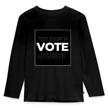 Just Vote Election Design - Kids' Premium Longsleeve Shirt - black - Front - AI Model Kid Male (0cm)