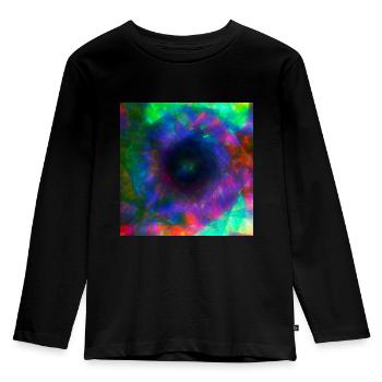 Y2k Psychedelic Design - Kids' Premium Longsleeve Shirt - black - Front - AI Model Kid Male (0cm)