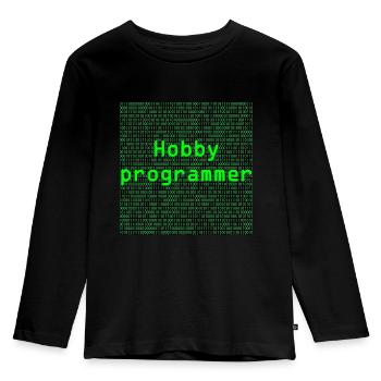 Hobby programmer - Kids' Premium Longsleeve Shirt - black - Front - AI Model Kid Male (0cm)